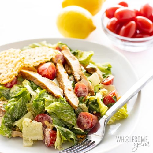 LOW CARB KETO CAESAR SALAD RECIPE WITH CHICKEN KETO Dieting